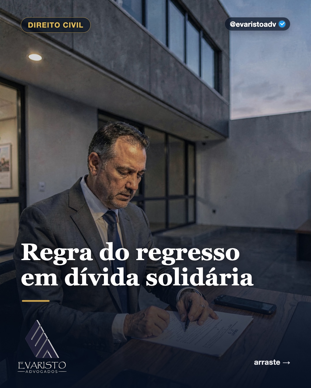 Capa do carrossel — Regra do regresso em dívida solidária