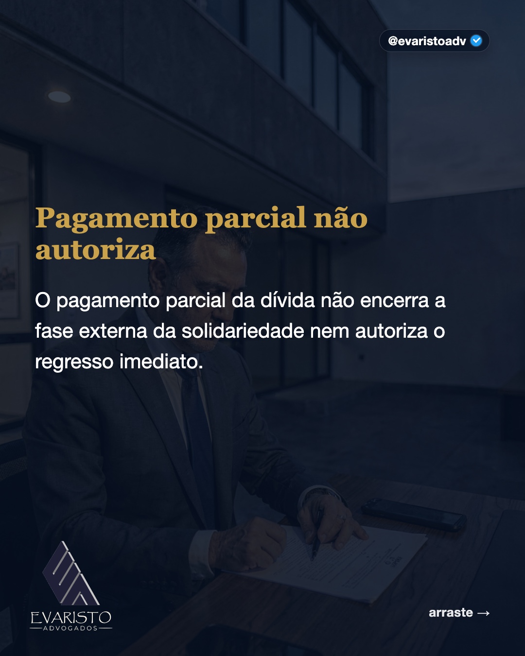 Arte 2 — Pagamento parcial não autoriza