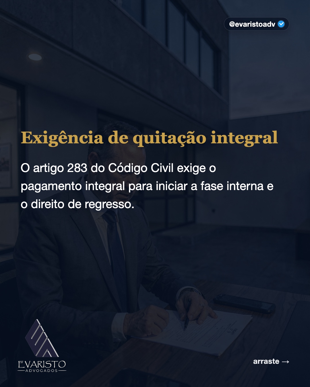 Arte 3 — Exigência de quitação integral