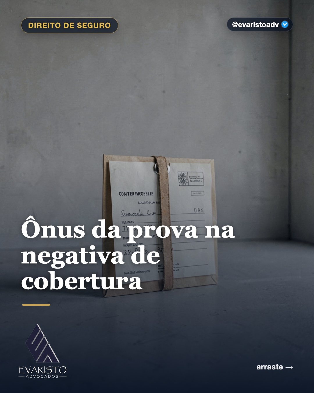 Capa do carrossel — Ônus da prova na negativa de cobertura