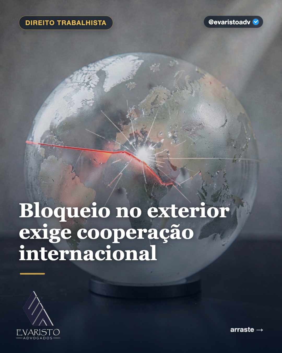 Capa do carrossel — Bloqueio no exterior exige cooperação internacional