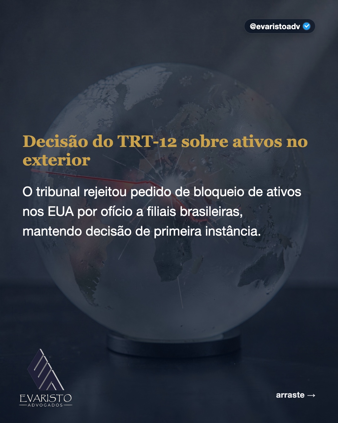 Arte 2 — Decisão do TRT-12 sobre ativos no exterior