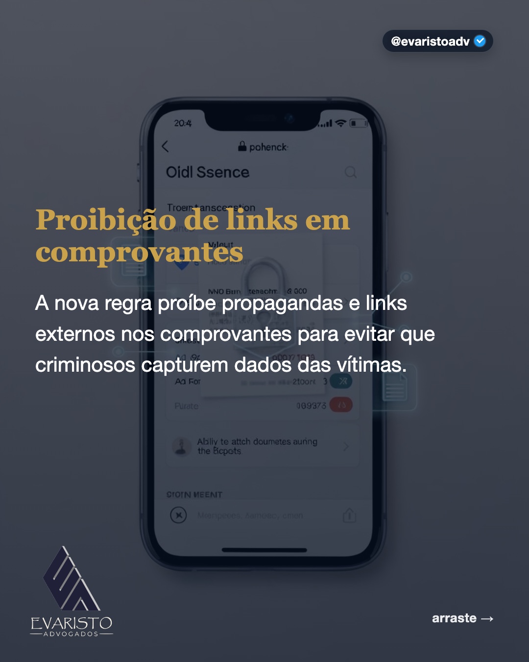 Arte 3 — Proibição de links em comprovantes