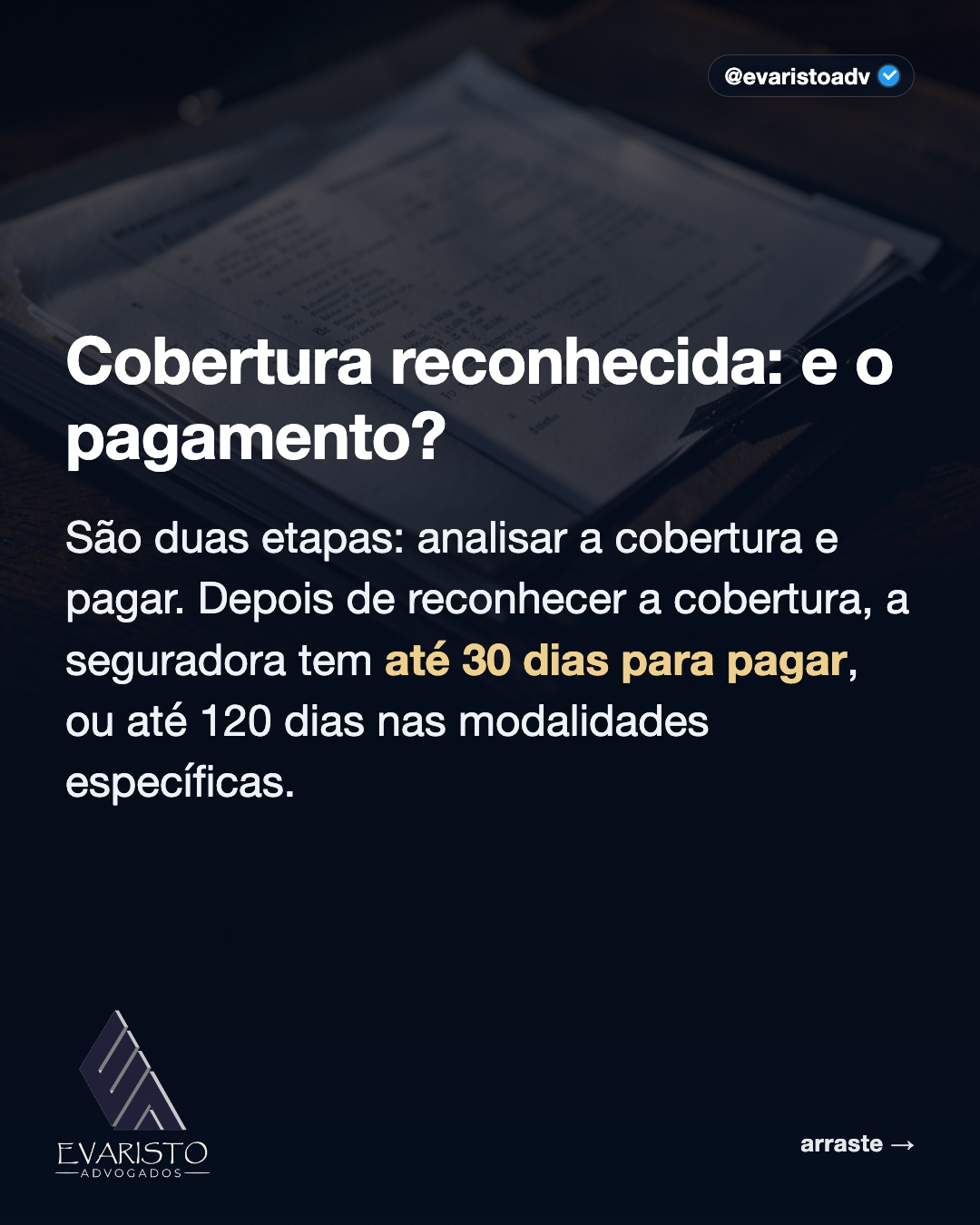 Arte 5 — Cobertura reconhecida: e o pagamento?