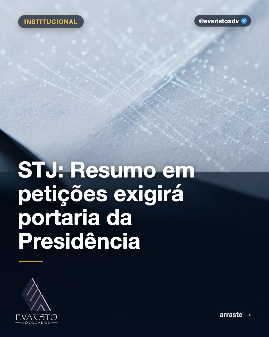 Capa do carrossel — STJ: Resumo em petições exigirá portaria da Presidência