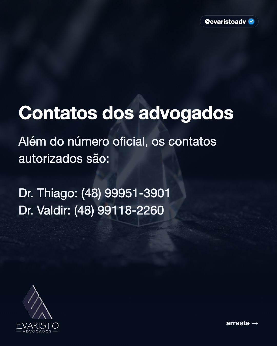 Arte 3 — Contatos dos advogados