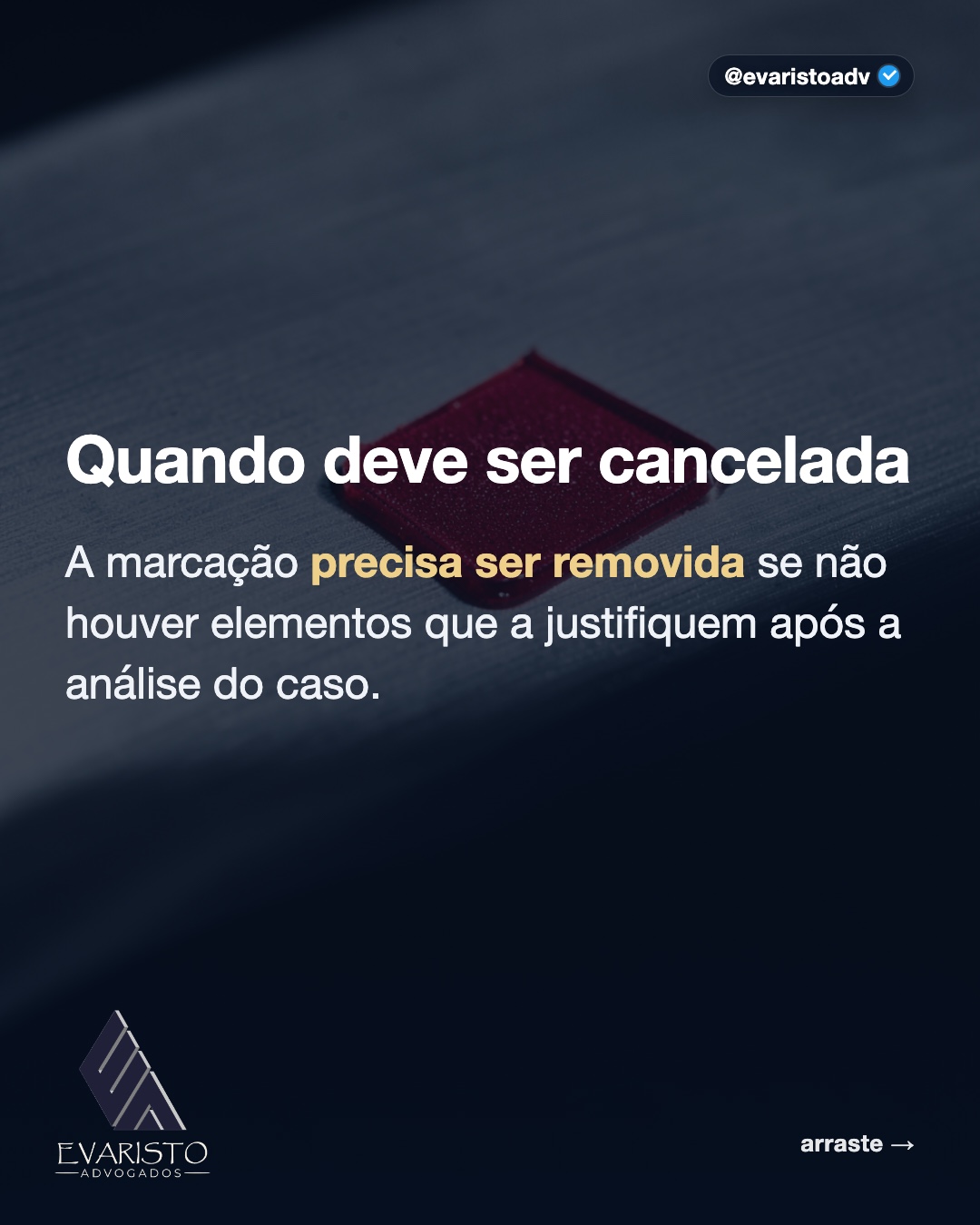 Arte 5 — Quando deve ser cancelada