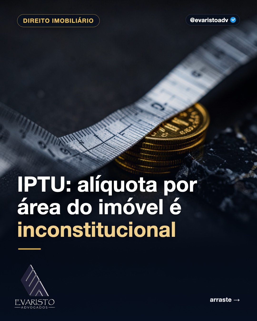 Capa do carrossel — IPTU: alíquota por área do imóvel é inconstitucional