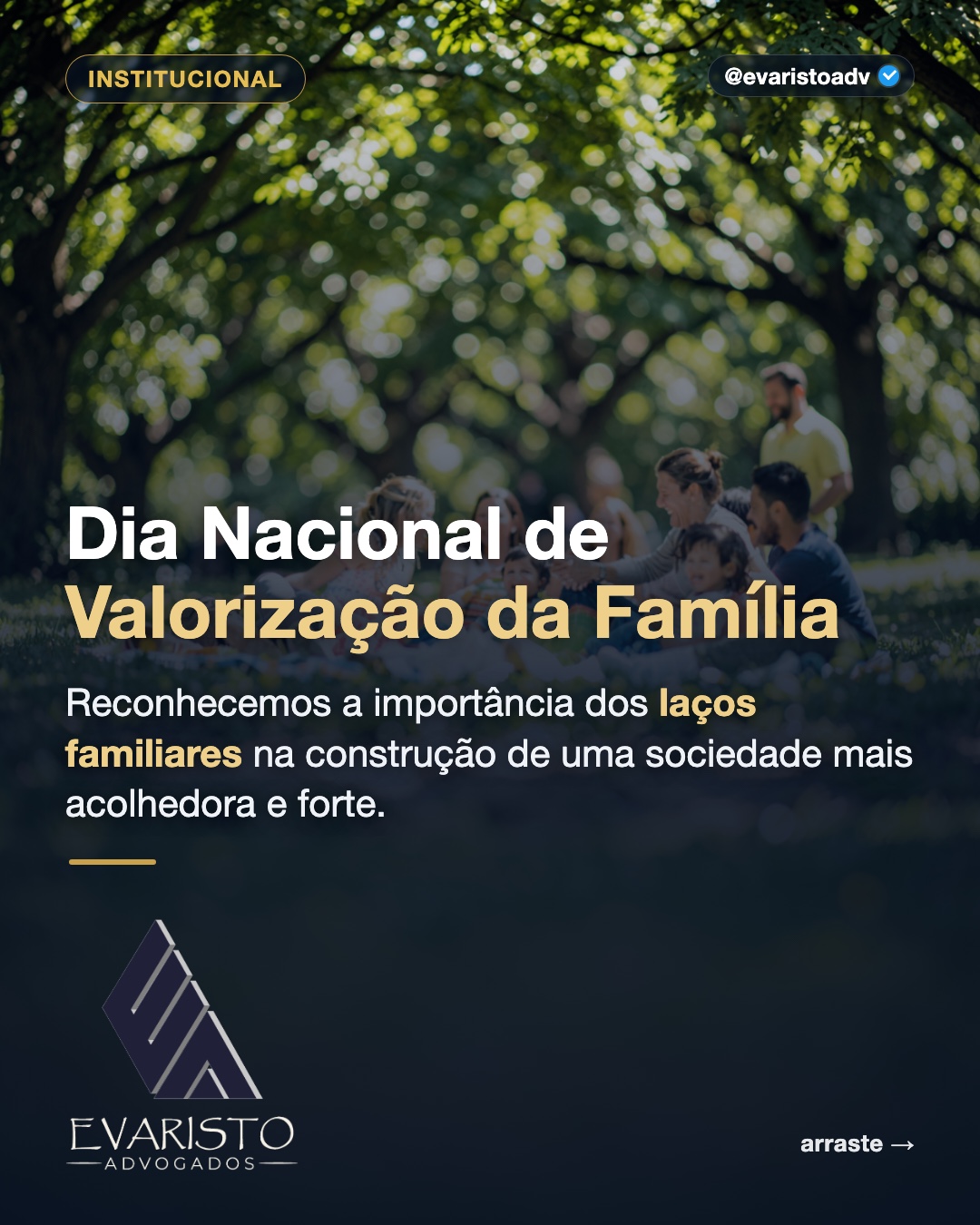 Capa do carrossel — Dia Nacional de Valorização da Família